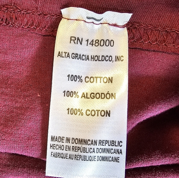 Harvard Crimson T-Shirt By ALTA GRACIA, Men's XL, Maroon Burgundy, NWOT - Picture 5 of 10